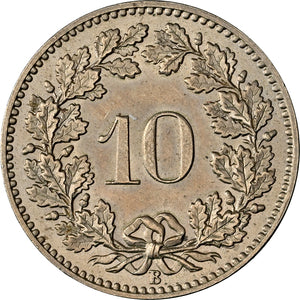 Schweiz 10 Rappen 1880 | NGC MS64 Kabinettstück | Pop 2/4