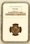 Schweiz 2 Rappen 1936 | Historisches Prachtstück | NGC SP65 RD  TOP POP, kein besseres Exemplar bei NGC bewertet!