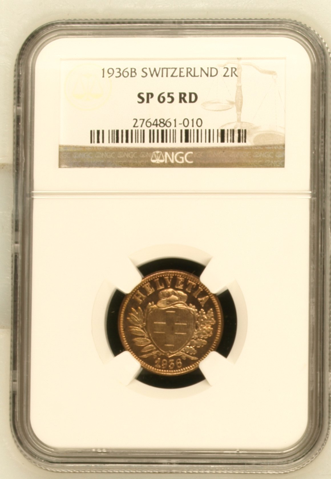Schweiz 2 Rappen 1936 | Historisches Prachtstück | NGC SP65 RD  TOP POP, kein besseres Exemplar bei NGC bewertet!