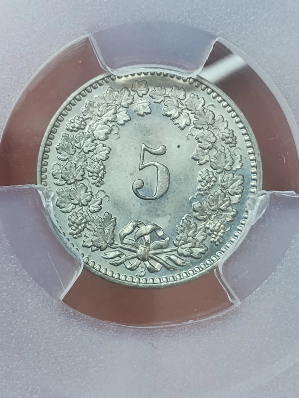 Schweiz 5 Rappen 1892 B | PCGS MS65 Kabinettstück nur 1 höher bewertet !